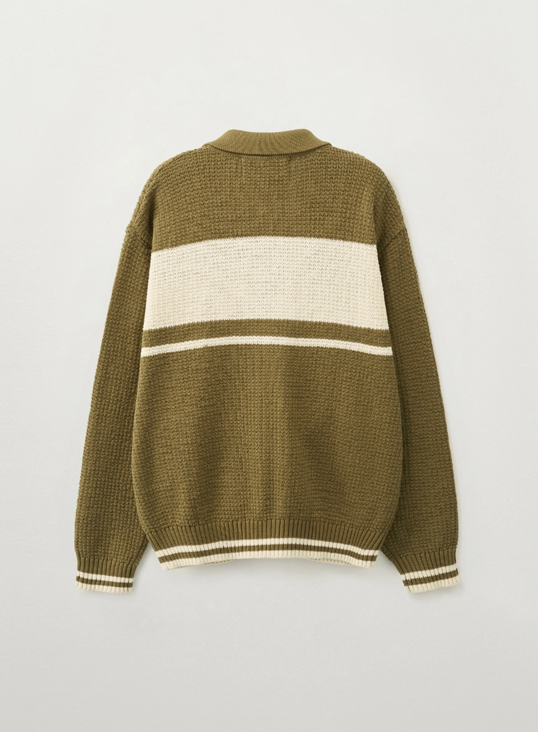 세터 Color Block Knit Zip-up - Olive Green 상품 이미지 2