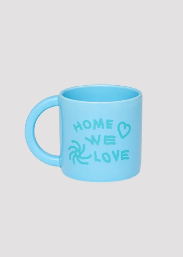 MUG CUP HOME WE LOVE BLUE