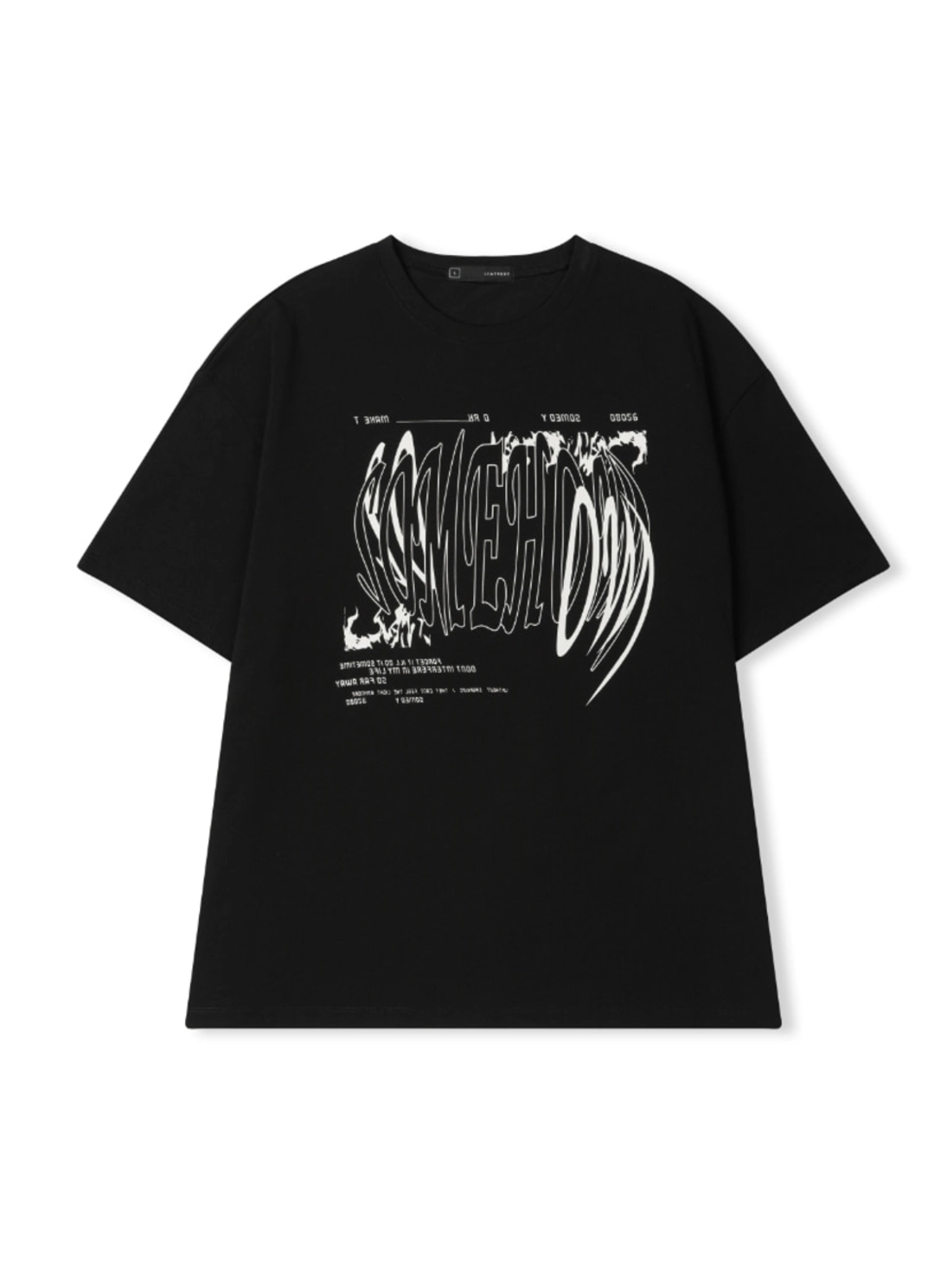 레더리 썸하우 오버핏 반팔티 [BLACK] 상품 이미지 1