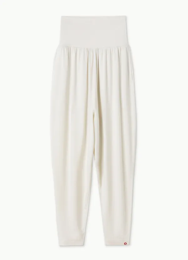 Shirring crop pants_Light Gray