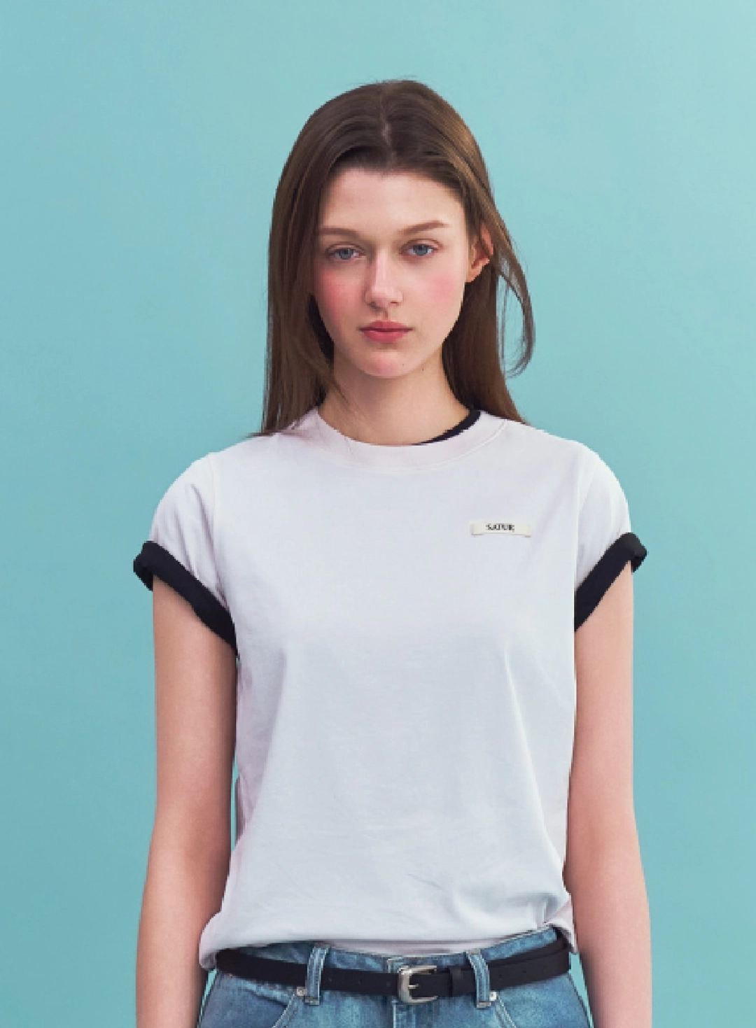 세터 (W) Supima Basic Crewneck T-Shirt - Light Pink 상품 이미지 2