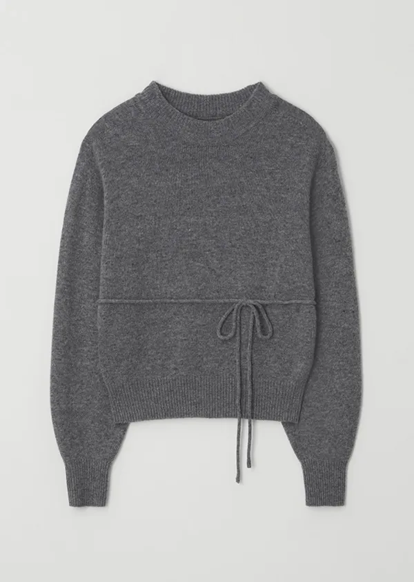 mock neck knit-melange