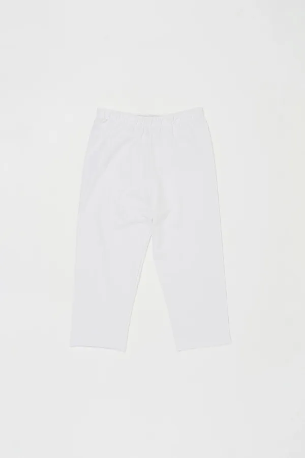 JERSEY MIDI LEGGINGS IN WHITE
