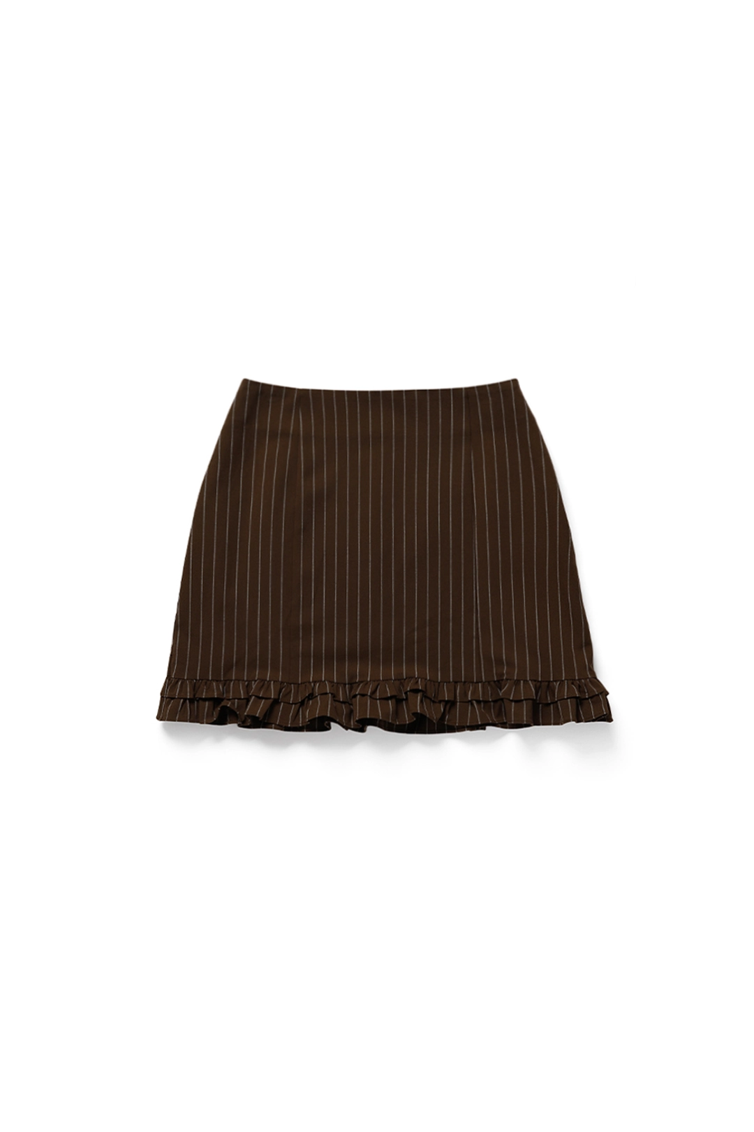 위드아웃썸머 Pinstripe skirt_brown 상품 이미지 1