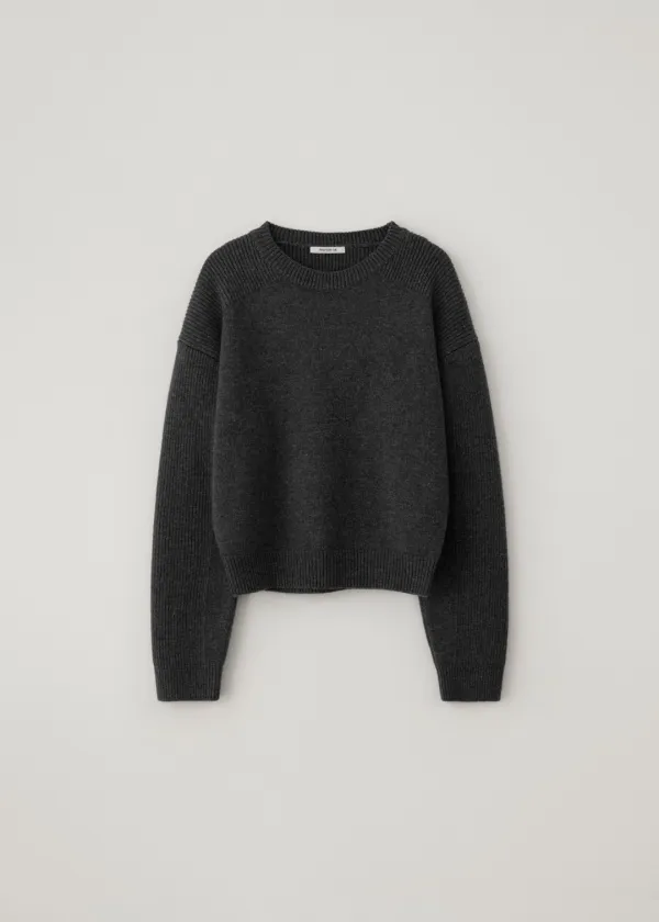 Grain heavy round knit (charcoal)