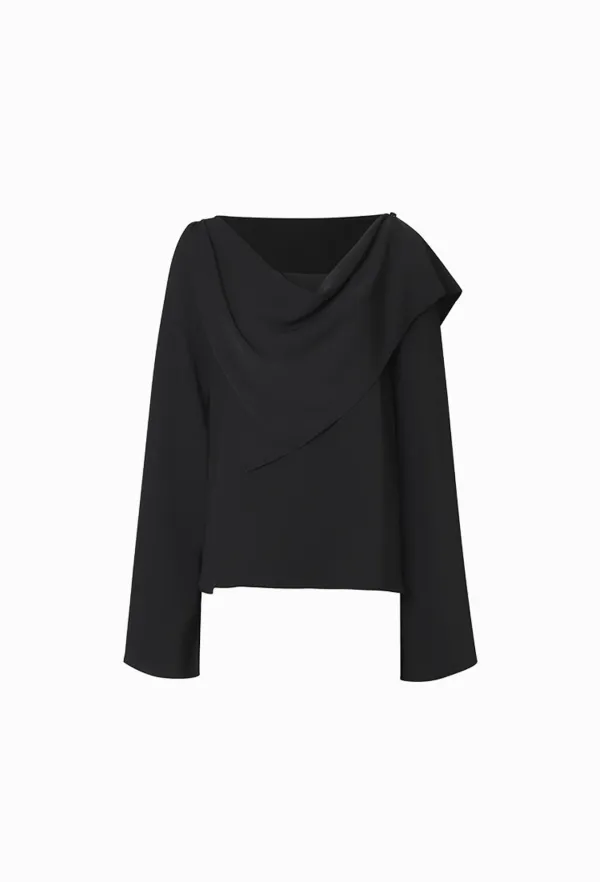Bonita Scarf Blouse (Black)