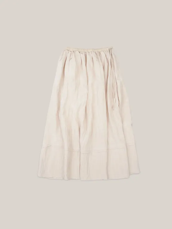 FLAIR WRINKLE SKIRT  [ CREAM ]