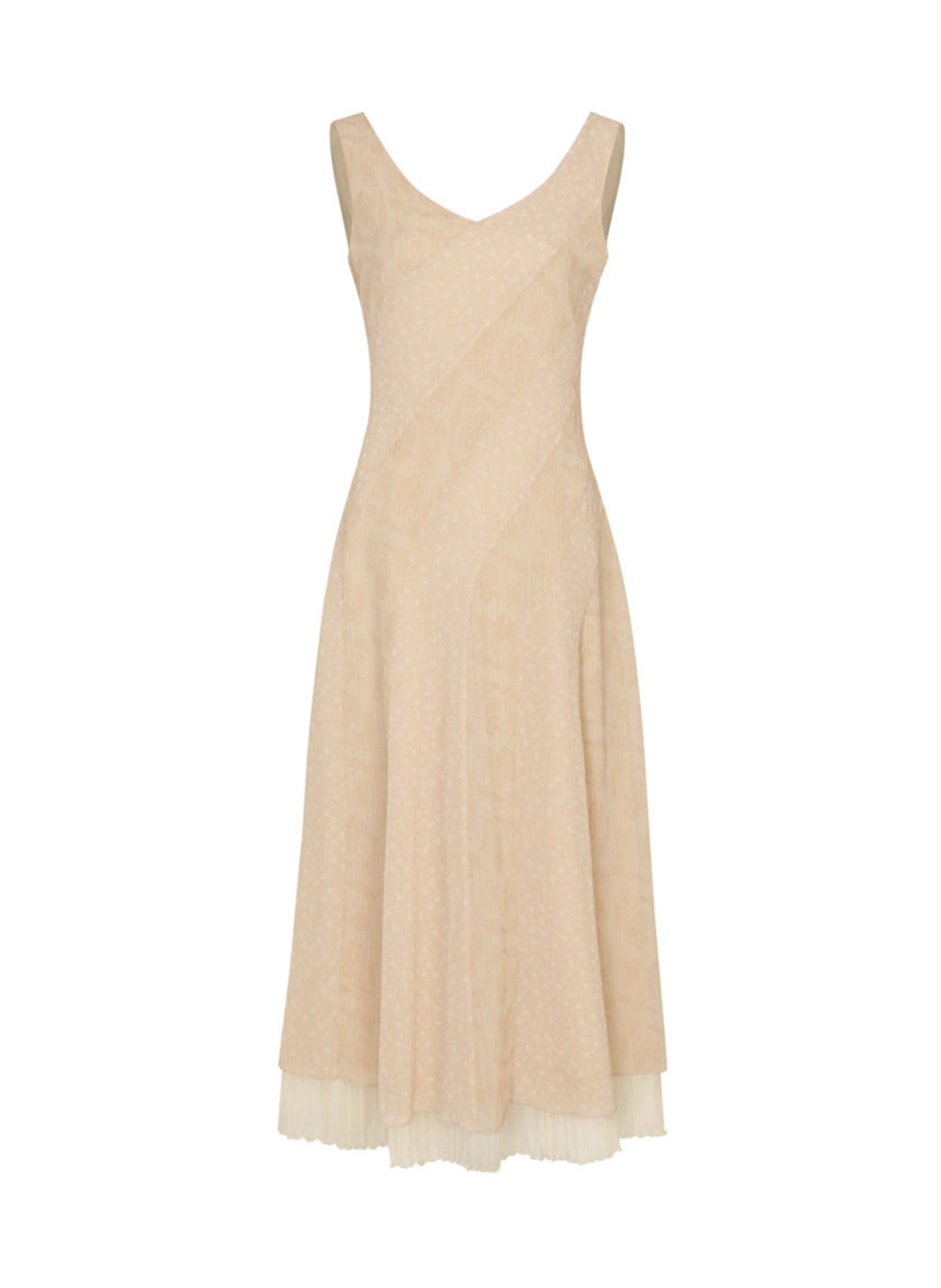 루루서울 [리오더중] Paisley Flower Mix Dress (Beige) 상품 이미지 3