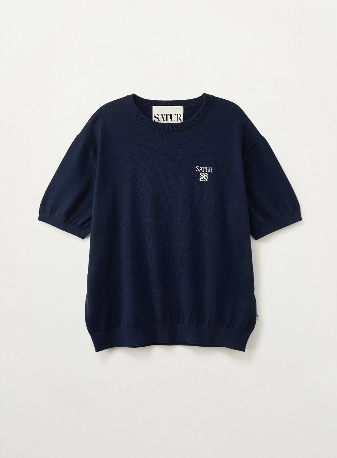 세터 [RIIZE\'s Pick] Loren Fine Half Knit - Navy 상품 이미지 1