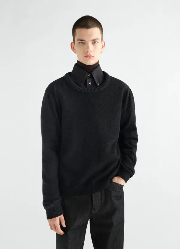 CREW-NECK SWEATER IN ALPACA WOOL BLEND