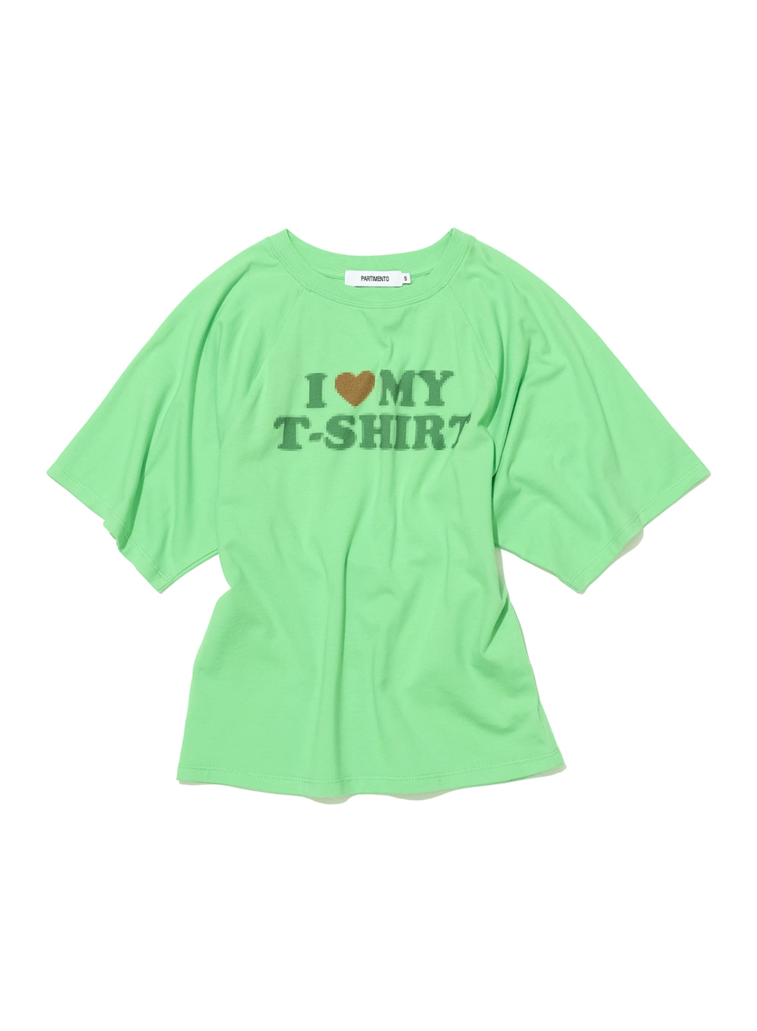 파르티멘토 [WOMEN] BAT SLEEVE ILT PRINTED TEE_NEON GREEN 상품 이미지 1