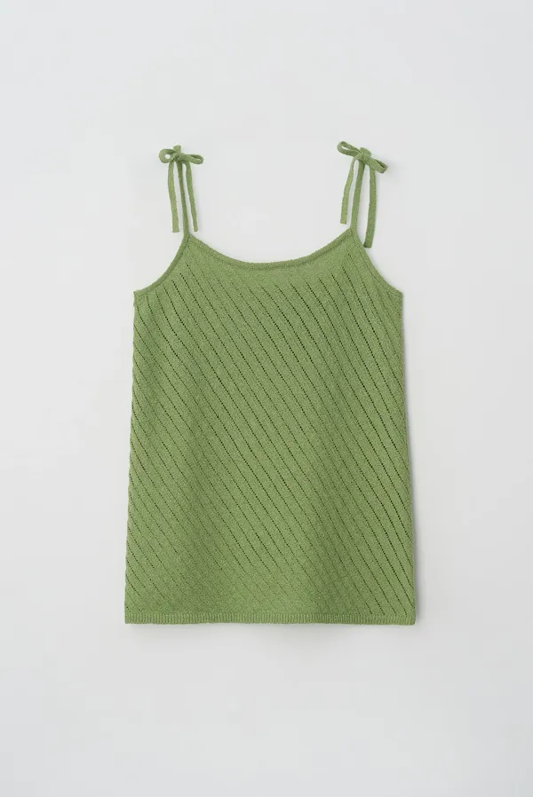 oblique summer knit - olive