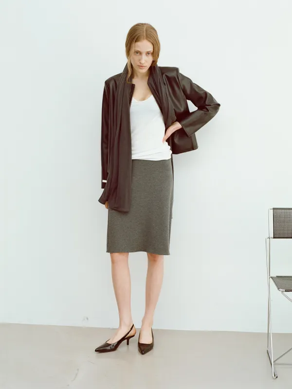 KAI LEATHER JACKET [BLACK]