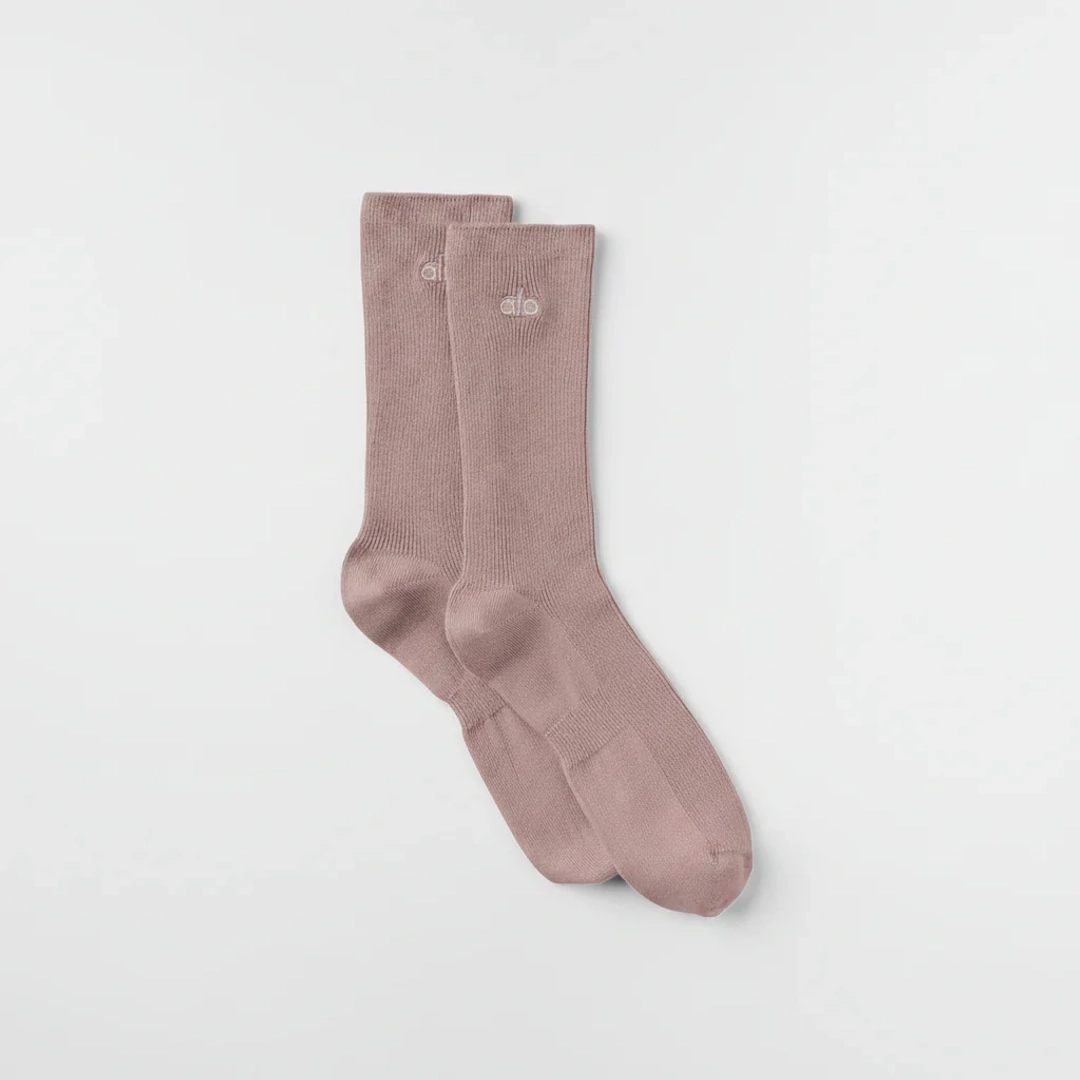 알로요가 Unisex Half-Crew Understated Sock - Taupe 상품 이미지 1