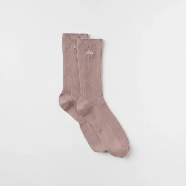 Unisex Half-Crew Understated Sock - Taupe
