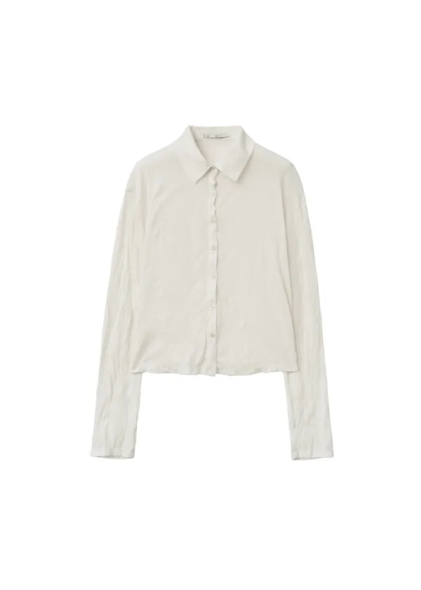 [2ND 10/2~ 발송]WRINKLE COLLAR JERSEY SHIRT, IVORY