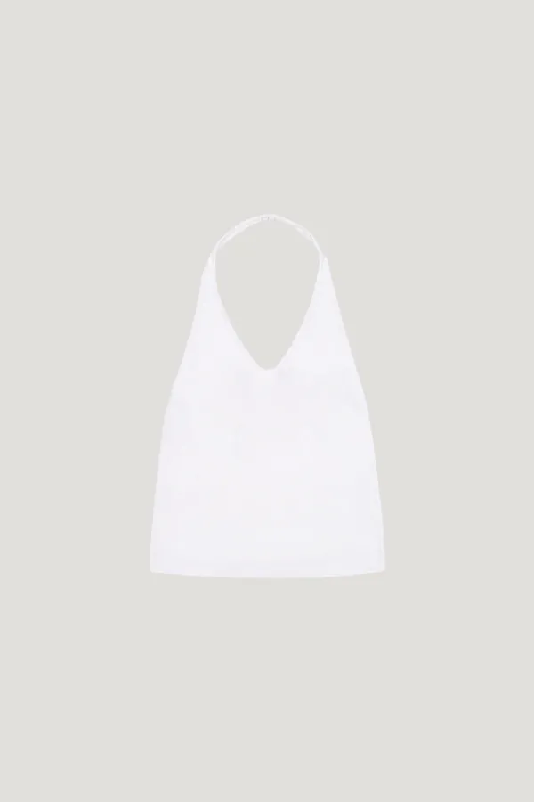 Frame Halter Top (ivory)