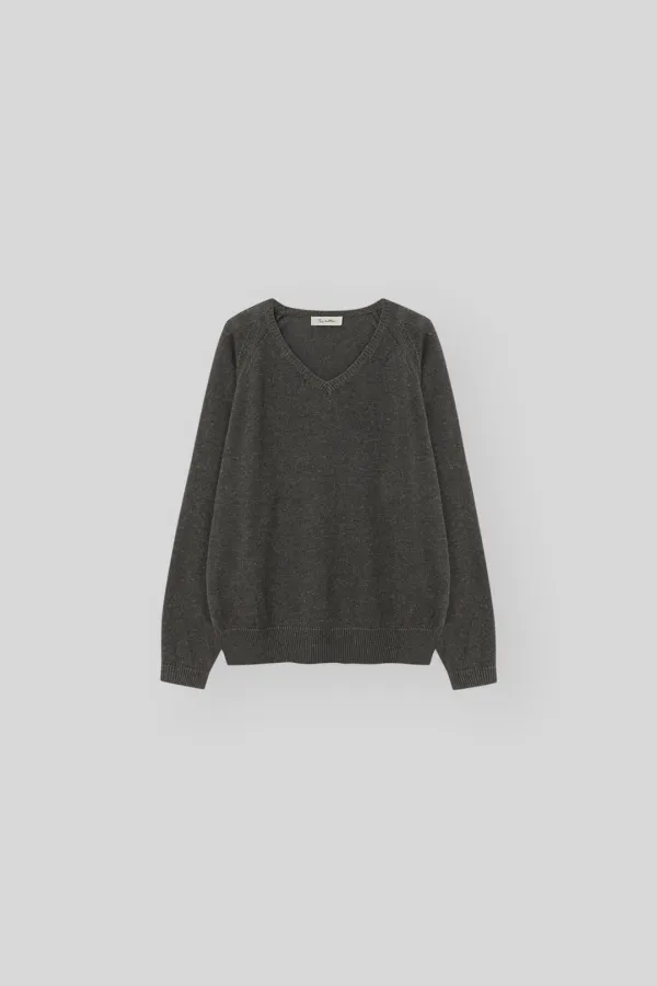 Farina linen v knit (deep taupe)