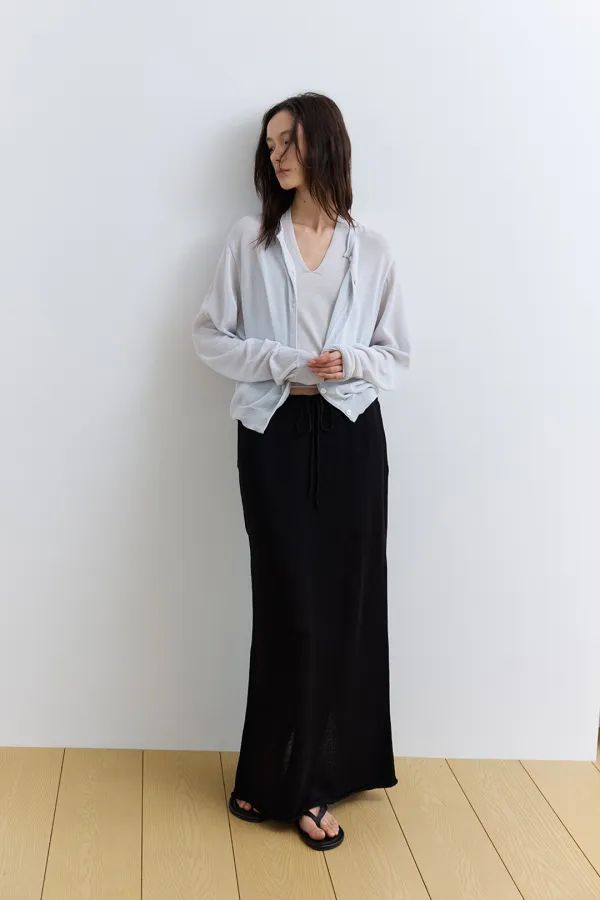 lounge knit skirt_ black