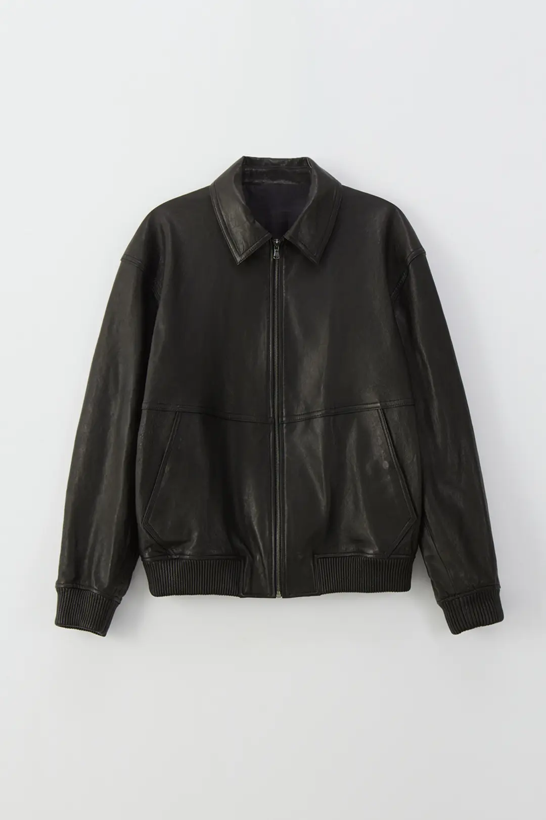 오브오브 [4차] Lambskin Leather Blouson Jacket_Black 상품 이미지 2