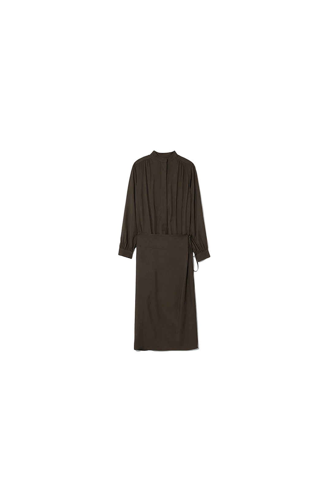 르917 FLUID WRAP DRESS [BROWN] 상품 이미지 1