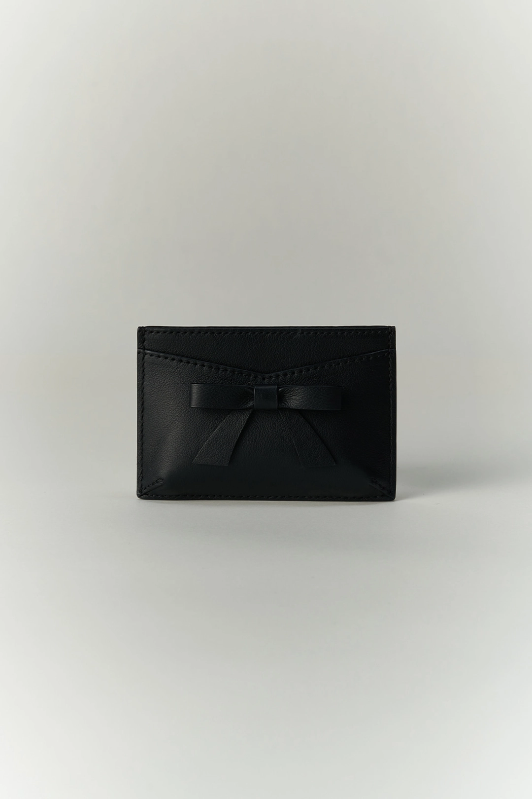 더티스 [Italian Leather] Tis Bow Card Wallet (Black) 상품 이미지 1