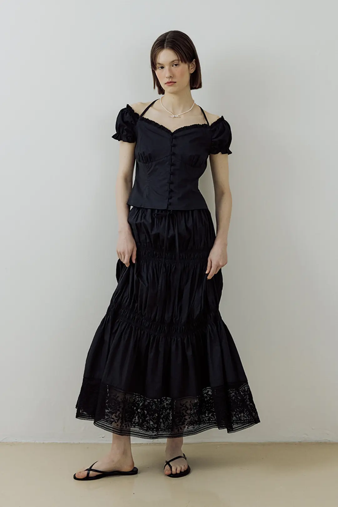루시르주 Bailey Blouse (black) 상품 이미지 1
