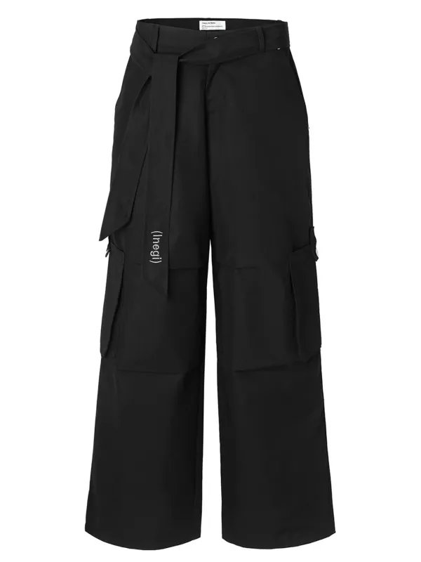 [Off-Season] Belted Cargo Trousers (black)