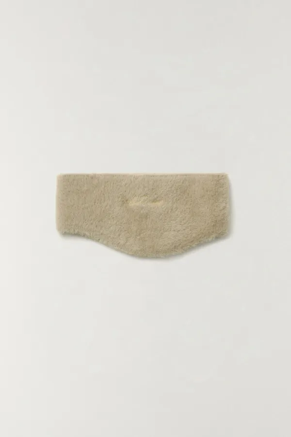 로고 니트 헤어밴드 KHAKI BEIGE