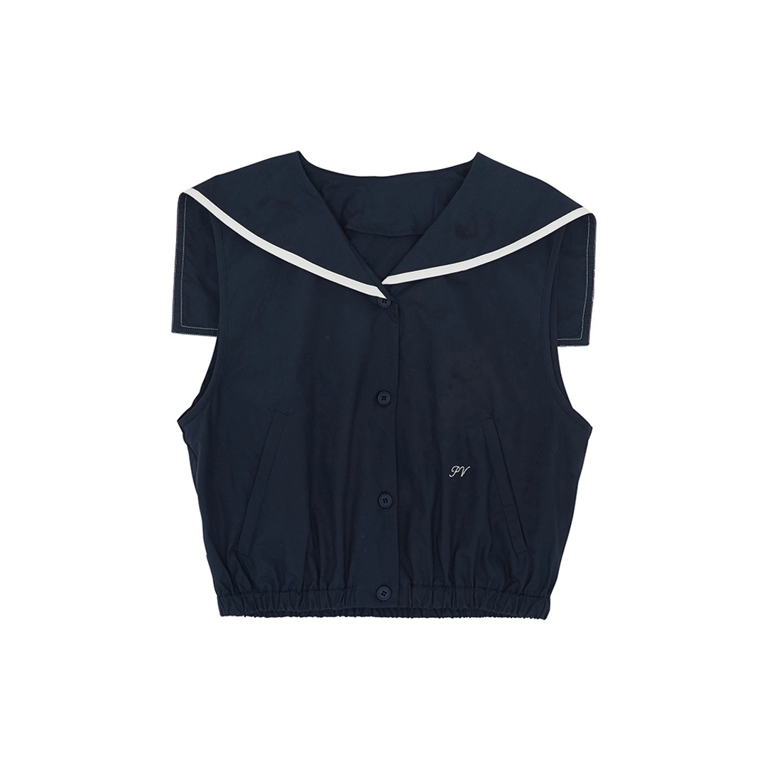 피브비 Sailor Woven Top (ocean navy) 상품 이미지 1