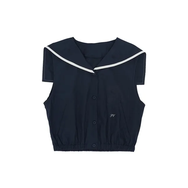 Sailor Woven Top (ocean navy)