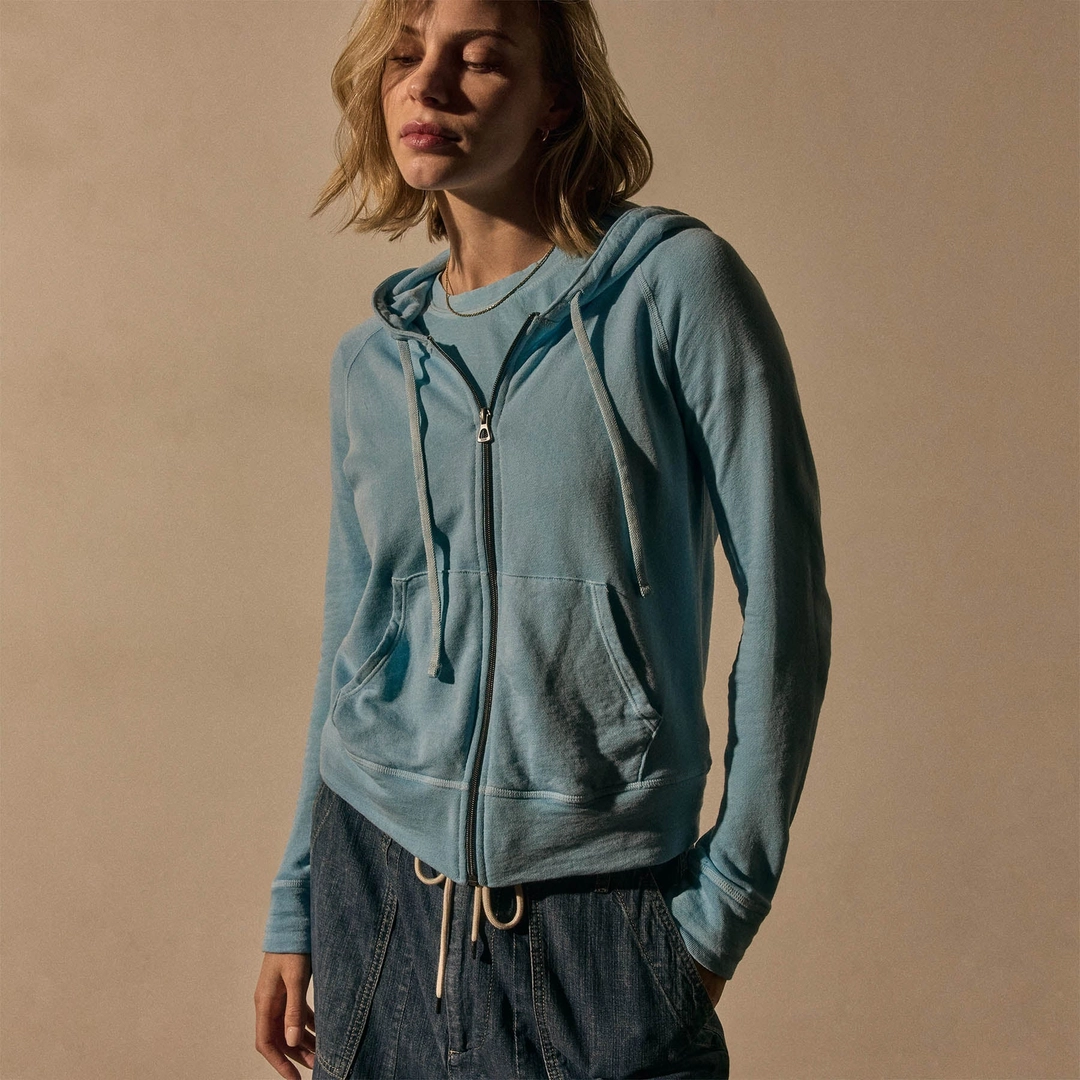 제임스펄스 Vintage French Terry Zip Up Hoodie - Skipper Pigment 상품 이미지 1