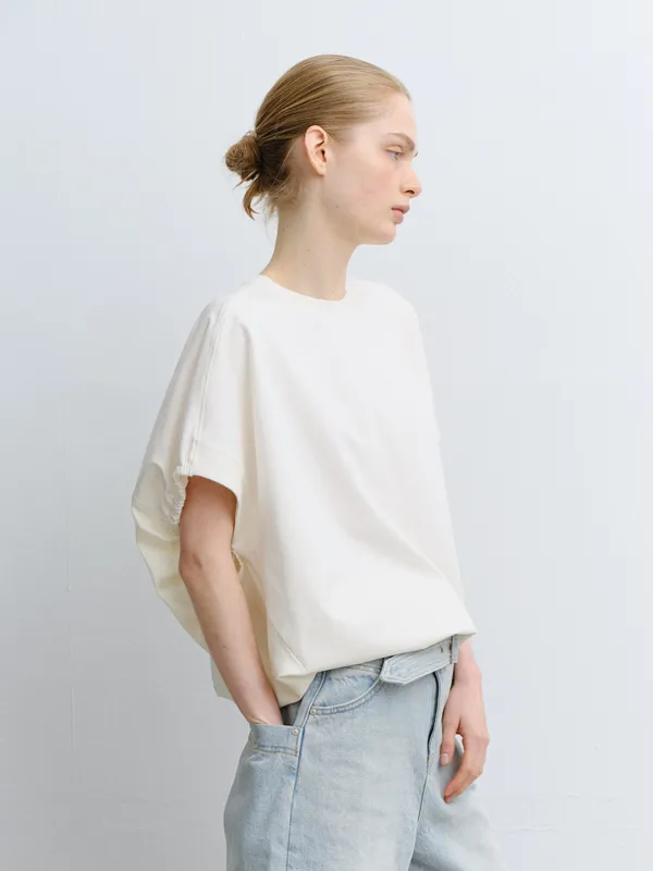 TVR VOLUME SATIN STRING TOP_IVORY