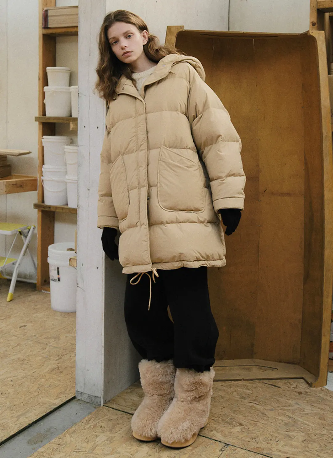 르닐 York Padding Jumper (Beige) 상품 이미지 3