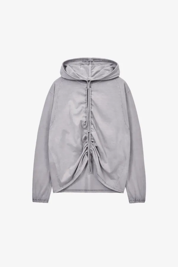 스트링 후디 롱슬리브 GREY