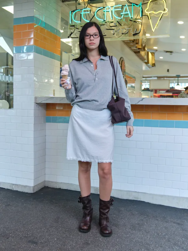 Polo Sweater_Melange Grey