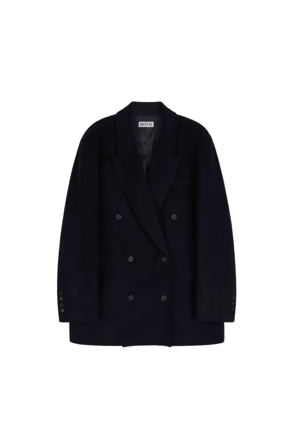 HANDMADE HALF DOUBLE COAT (NAVY)