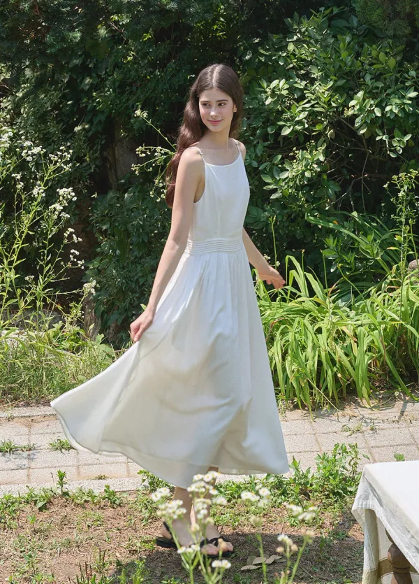  [44-120]  Philomena Dot Sleeveless Long Dress  필로메나 도트 슬리브리스 롱 드레스 (여름-바캉스룩-여행룩-휴가룩-러블리룩-데이트룩-빈티지룩-도트원피스-나시원피스-롱원피스-자체제작) 