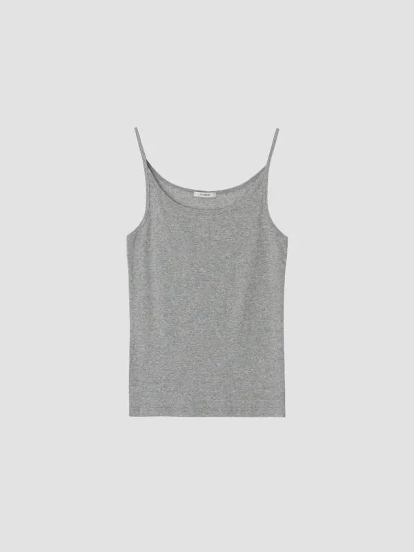 ESSENTIAL COTTON SLEEVELESS TOP_MELANGE GREY_OE2C2MSV70GRM
