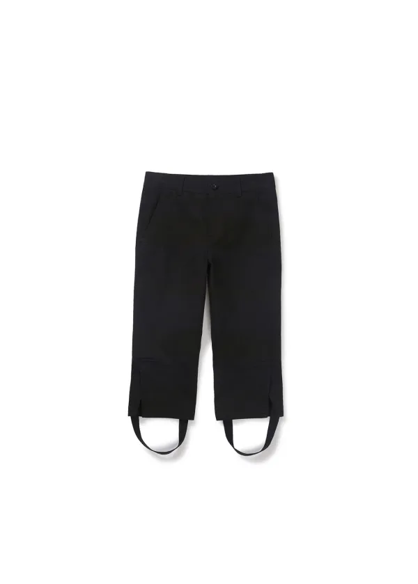 SLIM STRAP CAPRI PANTS (BLACK)