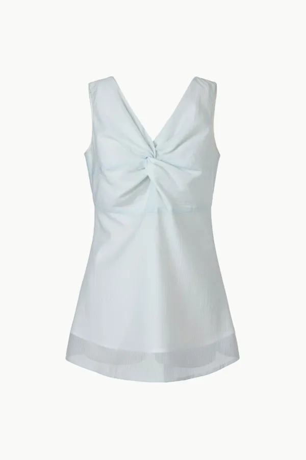 Twisted Tencel Sleeveless Top,  Light Blue