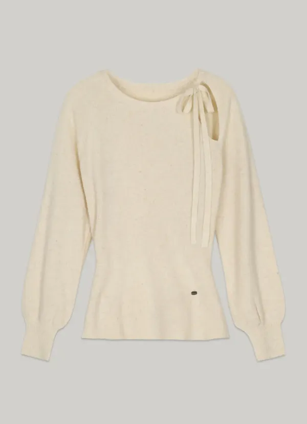 comos 1345 cut-out back button knit (cream)