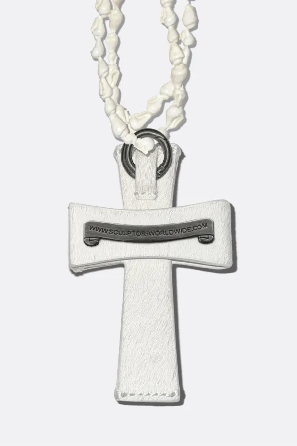 Cross Hair On Strap Wallet White