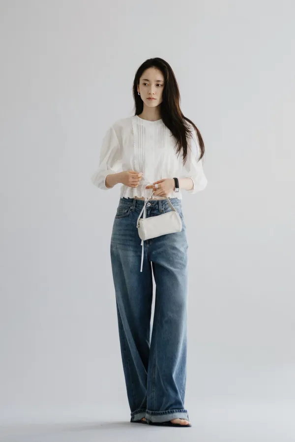 34148_Pintuck lace blouse