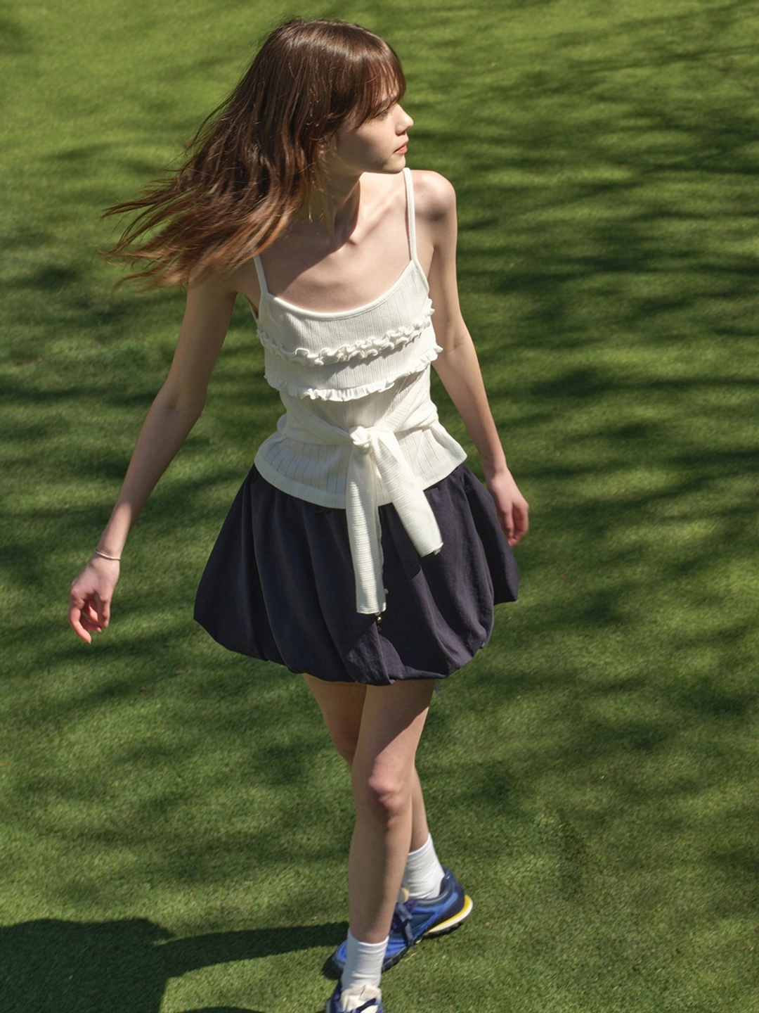 마가린핑거스 OBLIQUE BALLOON SKIRT (NAVY) 상품 이미지 2