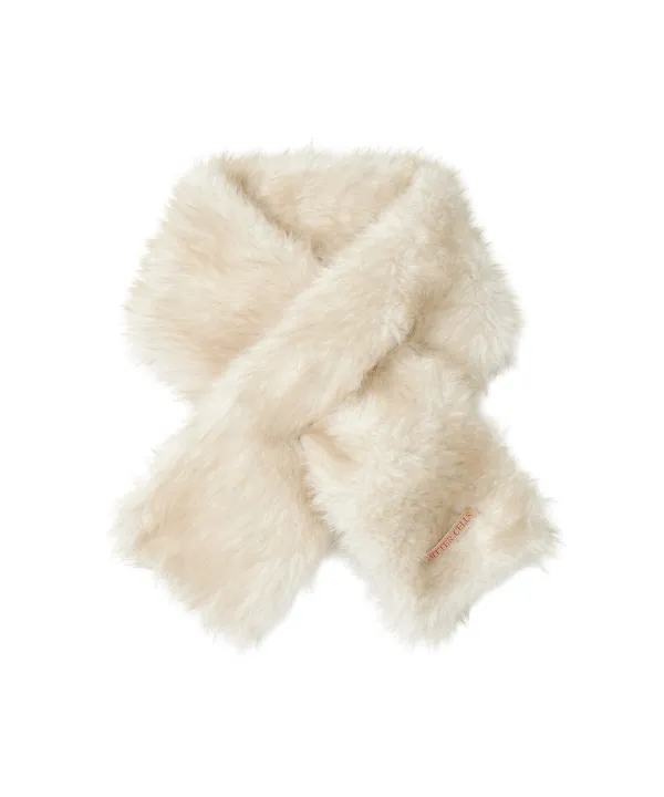 Soft Fur Muffler-Ivory