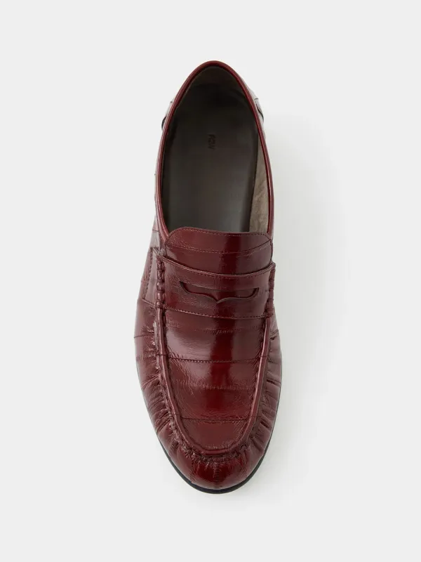 Monsanto eel penny loafer - Burgundy