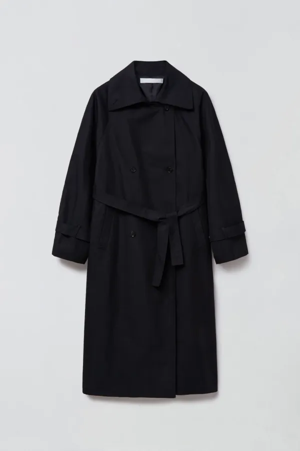 SCARF SET TRENCH COAT_BLACK