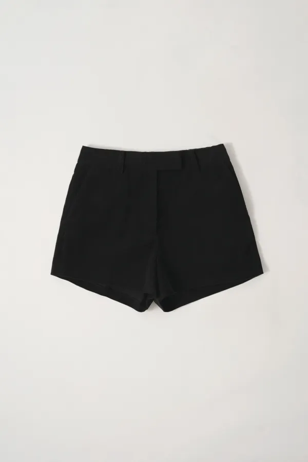 Micro-corduroy shorts (Black)