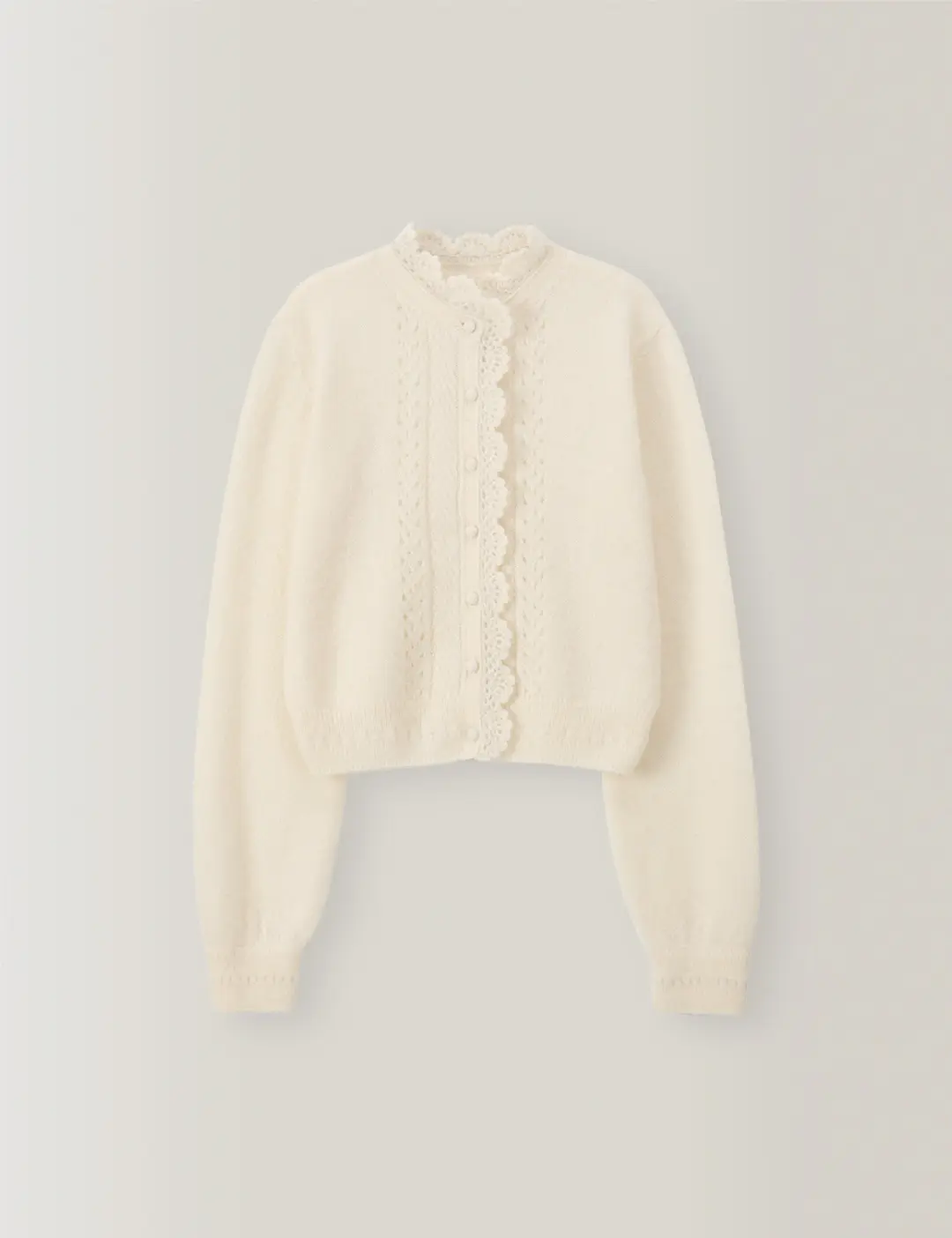 노미나떼 Lily Hand-Made Cardigan (White) 상품 이미지 3